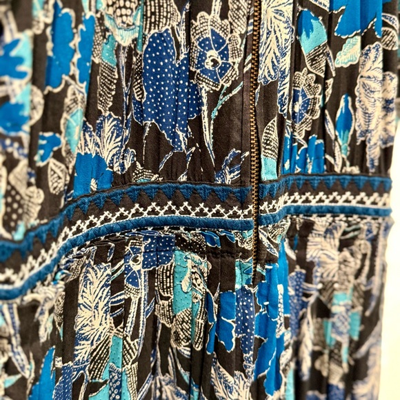 Ulla Johnson Lottie Midi Voile Dress | Lapis Blue Floral | Size 2 - Picture 10 of 16